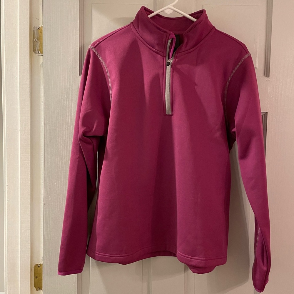 pink/ fuchsia TGW sweet spot performance women’s quarter zip golf jacket